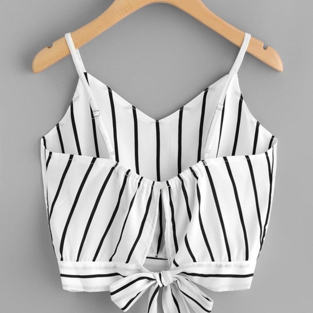 Navy Striped Two Piece Set - Picture 2 of 4